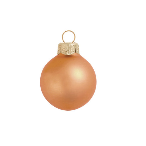 12ct Burnt Orange Matte Glass Christmas Ball Ornaments 2.75" (70mm)