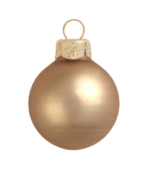 2ct Cognac Brown Matte Glass Christmas Ball Ornaments 6" (150mm)