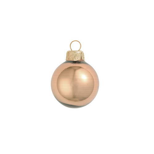 40ct Brown Shiny Finish Glass Christmas Ball Ornaments 1.25" (30mm)