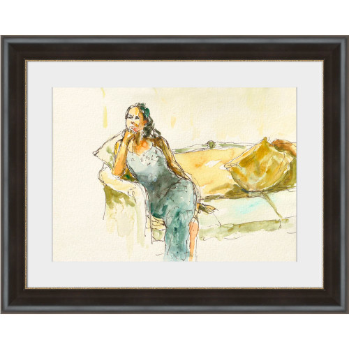 Blue and Yellow Girl Printed Rectangular Wall Art Decor 38" x 48" - 33417281