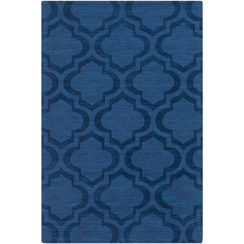 5' x 7.5' Moroccan Patterned Blue Rectangular Area Throw Rug