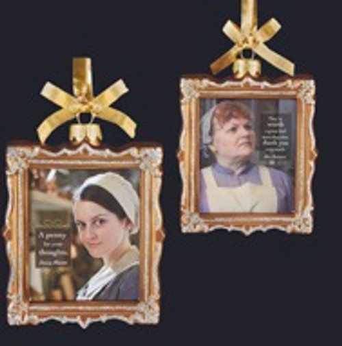 4" Gold Downton Abbey Daisy Mason and Mrs. Patmore Picture Frame Christmas Ornament