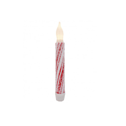 6.50” Red and White LED Taper Tall Candy Cane