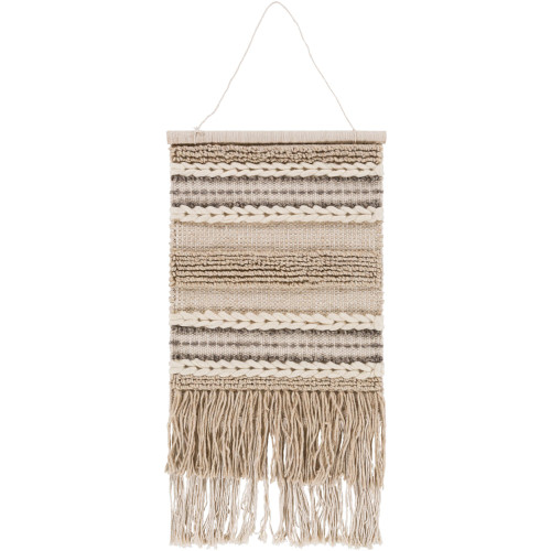 23" x 17" Beige and Brown Contemporary Wall Hanging