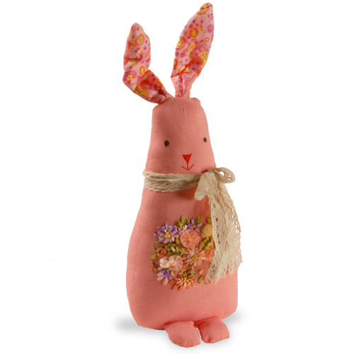 20" Garden Accents Fabric Pink Rabbit