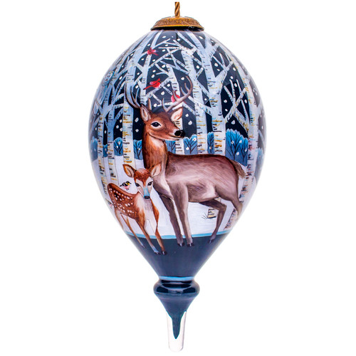 6" Where Peace Resides Christmas Glass Ornament