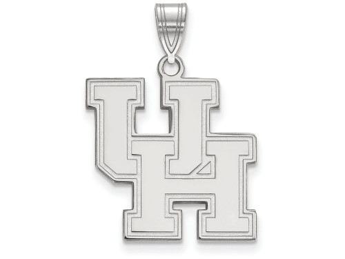 LogoArt Sterling Silver University Of Houston Large Pendant Necklace SS004UHOT
