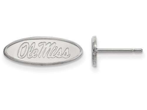LogoArt Sterling Silver University Of Mississippi Xs Post Earrings SS008UMST