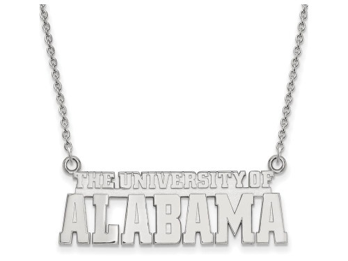 LogoArt Sterling Silver University Of Alabama Small Pendant Necklace - SS084UALT