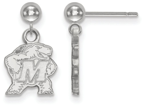 LogoArt Sterling Silver Maryland Earrings Dangle Ball SS010UMDT