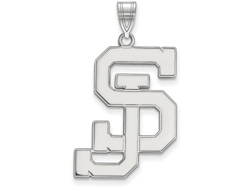 LogoArt Sterling Silver San Jose State University XL Pendant Necklace SS008SJST
