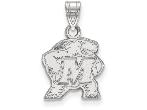 LogoArt Sterling Silver Maryland Small Pendant Necklace SS002UMDT