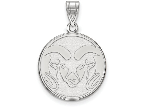 LogoArt Sterling Silver Colorado State University Large Pendant Necklace SS002COST
