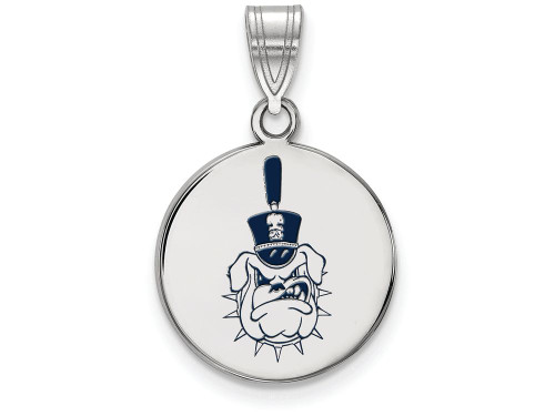 LogoArt Sterling Silver the Citadel Medium Enamel Disc Pendant Necklace