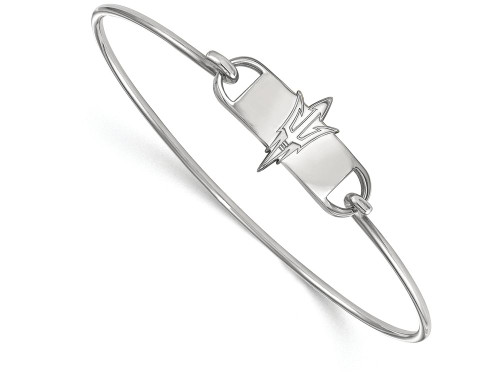 LogoArt Sterling Silver Arizona State University Small Ctr Wire Bangle