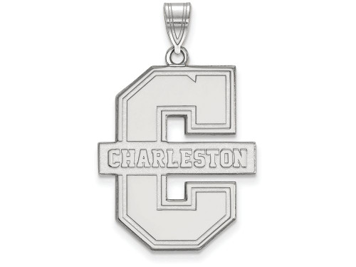 LogoArt Sterling Silver College Of Charleston XL Pendant Necklace SS019CHCT
