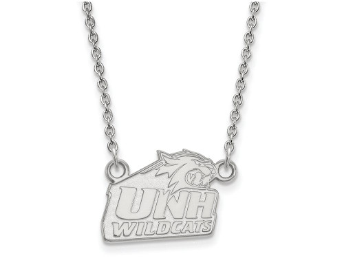 LogoArt Sterling Silver University Of New Hampshire Small Pendant Necklace SS005UNH18T