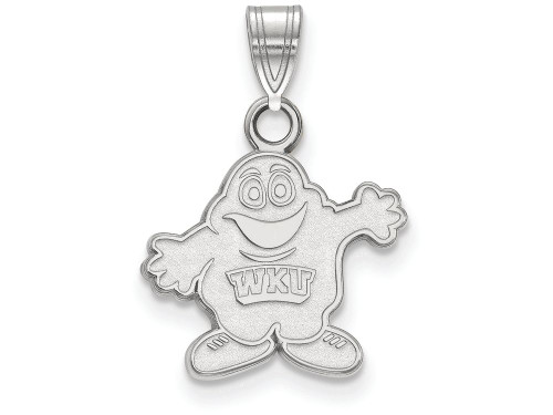 LogoArt Sterling Silver Western Kentucky University Small Pendant Necklace SS019WKUT