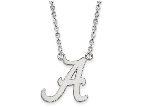 LogoArt Sterling Silver University Of Alabama Large Pendant Necklace SS016UAL18T