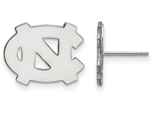 LogoArt Sterling Silver University Of North Carolina Small Post Earrings SS009UNCT