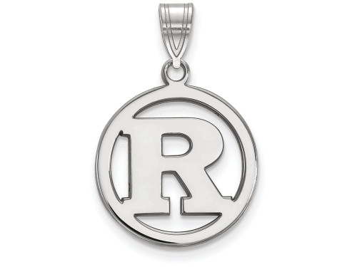 LogoArt Sterling Silver Rutgers Sm Pendant Necklace in Circle SS016RUTT