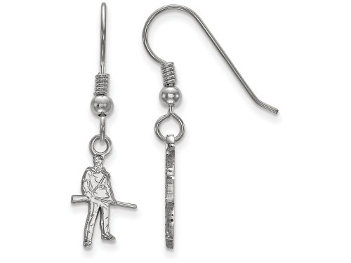 LogoArt Sterling Silver West Virginia University Xs Dangle Earrings Wire