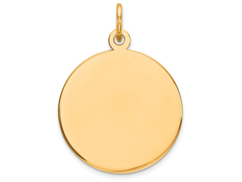 Finejewelers 14k Yellow Gold Plain .013 Gauge Circular Engravable Disc Charm