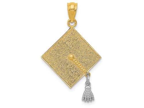 FJC Finejewelers 14k Two-tone Gold 3d Graduation Cap with Moveable Tassel Charm C4019C