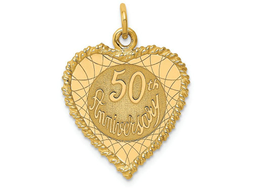 FJC Finejewelers 14k Yellow Gold Happy 50th Anniversary Charm XAC583A