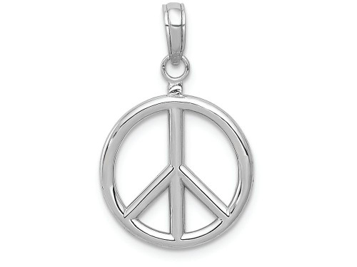 FJC Finejewelers 14k White Gold White 3d Peace Symbol Charm C2247WB