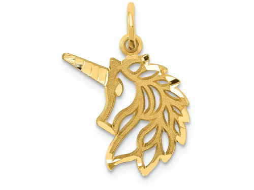 FJC Finejewelers 14k Yellow Gold Unicorns Head Charm C1144A