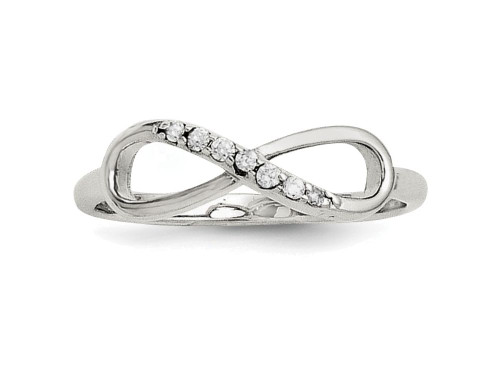 Finejewelers Sterling Silver with CZ Infinity Ring QR5885 - QR5885T7