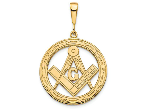 FJC Finejewelers 14k Yellow Gold Large Masonic Charm C1097A