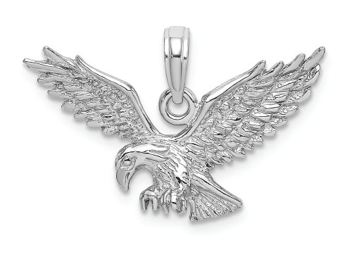 FJC Finejewelers 14k White Gold White 3d Eagle Landing Charm C2440WB