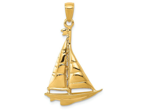 FJC Finejewelers 14k Yellow Gold Polished Sailboat Charm C2471A