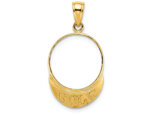 Finejewelers 14k Yellow Gold Solid Polished 3dimensoinal Golf Visor Charm