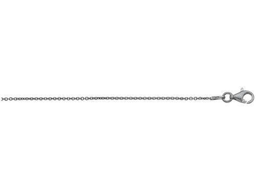 Finejewelers Sterling Silver 16 Inch Black Ruthenium Finish 1.4mm Cable Chain Pear Shape Clasp 473445T