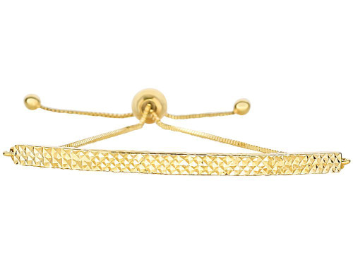 Finejewelers 14k Yellow Gold 9.25 Inch Curved Bar Box Chain Friendship Adjustable Bracelet Draw String Clasp 470138A