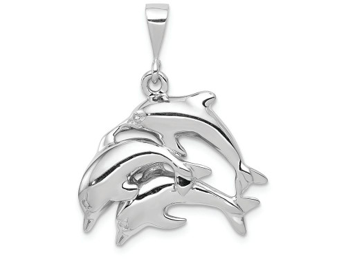 FJC Finejewelers 14k White Gold Dolphin Charm WCH108B