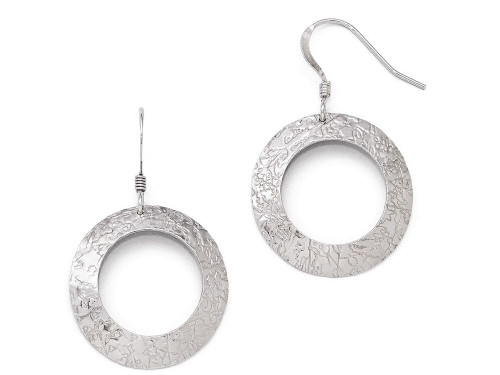 FJC Finejewelers Sterling Silver Textured Shepherd Hook Dangle Earrings LESVA56T