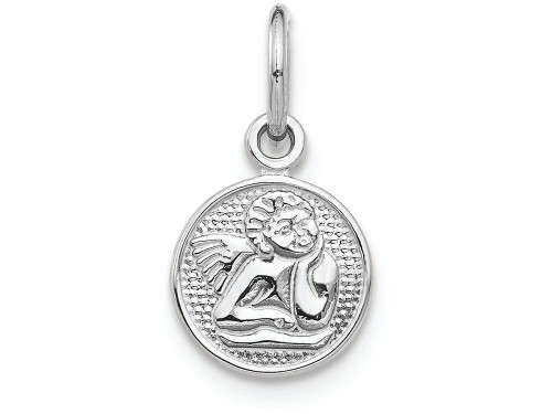 FJC Finejewelers 14k White Gold Small Polished Angel Charm WCH47B