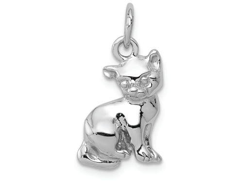 FJC Finejewelers 14k White Gold Cat Charm WCH92B