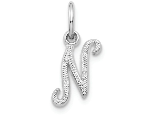 FJC Finejewelers 14k White Gold Casted Initial N Charm WCH138NB