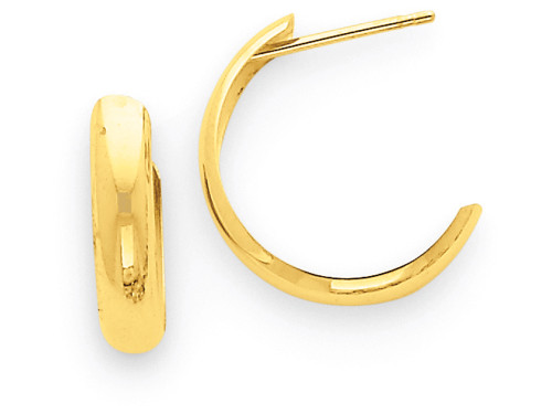 FJC Finejewelers 14k Yellow Gold Polished 3.5mm J-hoop Earrings TH336A