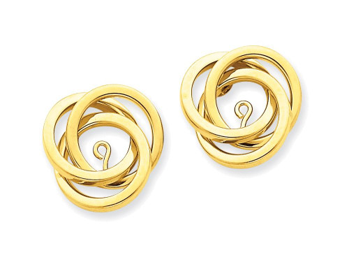 FJC Finejewelers 14k Yellow Gold Polished Love Knot Earring Jackets TH223A