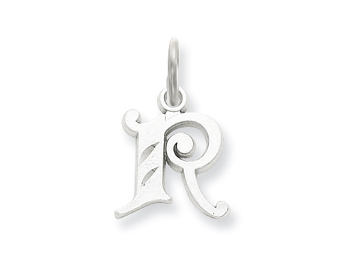 FJC Finejewelers 14k White Gold Bright-cut Initial R Charm WCH139RB