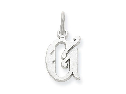 FJC Finejewelers 14k White Gold Bright-cut Initial G Charm WCH139GB