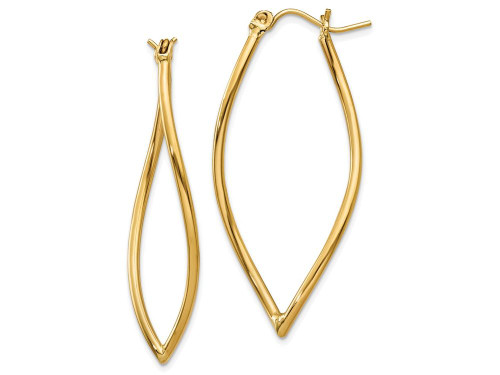 FJC Finejewelers 14k Yellow Gold Polished Fancy Hoop Earrings TL672A