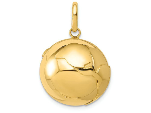 Finejewelers 14k Yellow Gold 3D Globe Charm