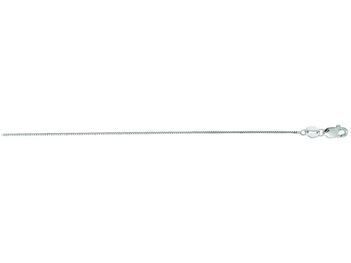 Finejewelers 14 Kt White Gold 16 Inch 0.6mm Classic Box Chain Necklace with Lobster Clasp 471942B
